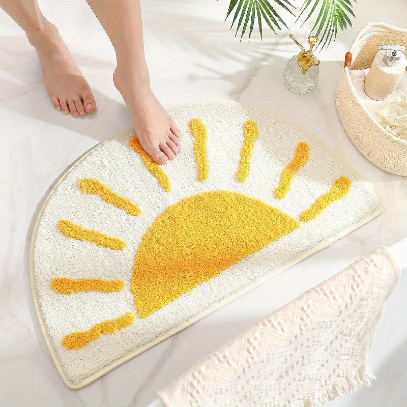 Yellow Sunburst Bath Rug