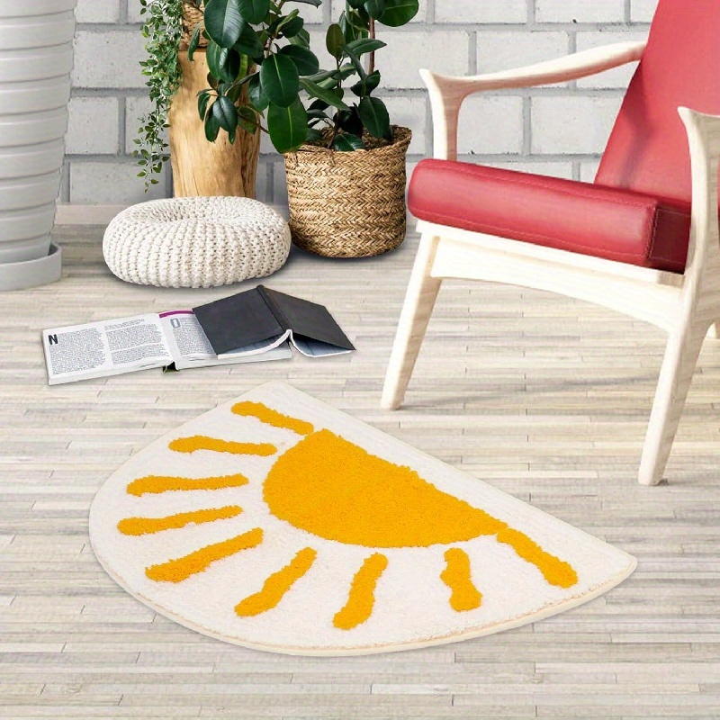 Yellow Sunburst Bath Rug