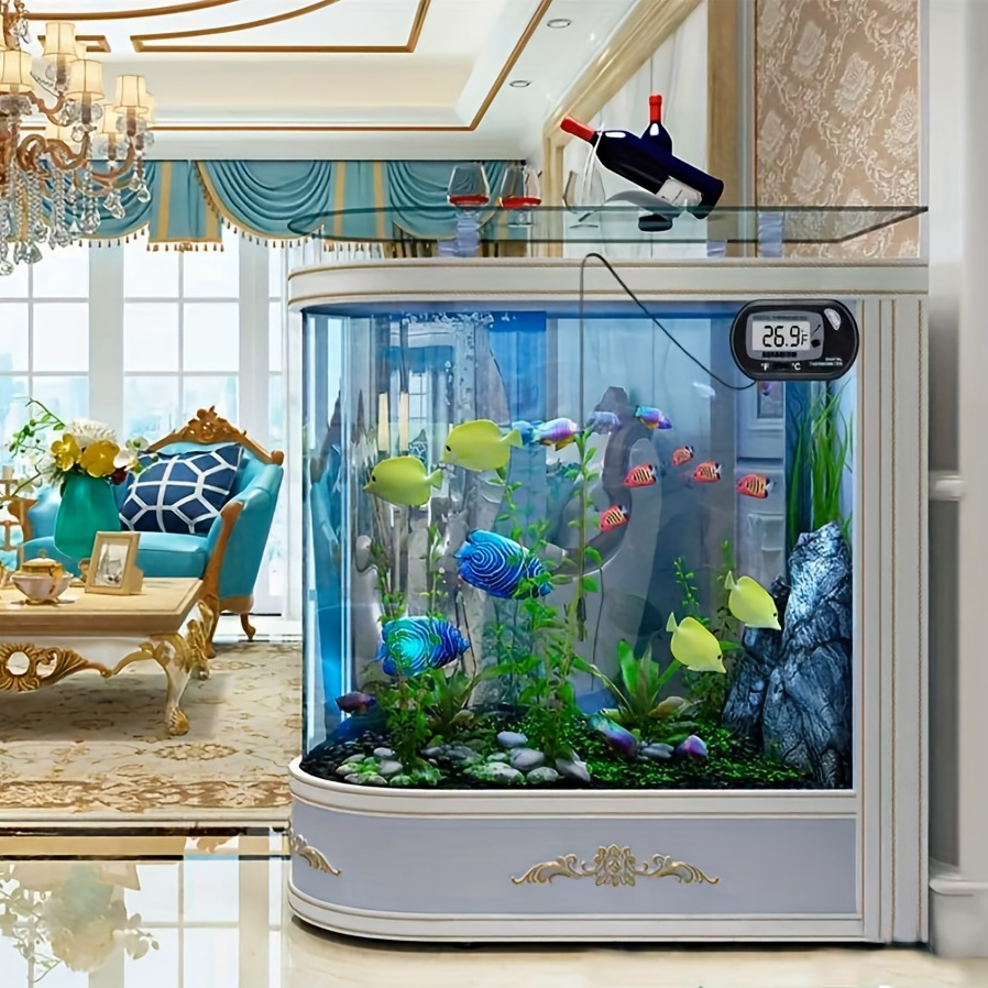 GetUSCart- VIVOSUN 1-Pack LCD Digital Aquarium Thermometer Fish Tank Water  Terrarium Temperature with Suction Cup for Turtle