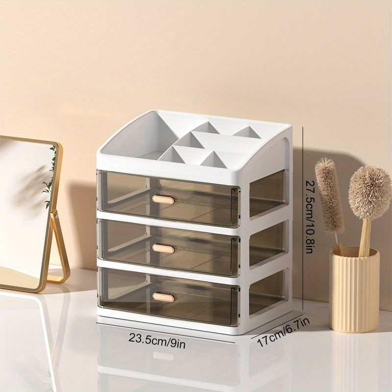 suaywo 3 PCS Cajas Organizadoras Maquillaje con Compartimentos Organizador  Maquillaje Cajones Acrílico Caja de Almacenamiento de Cosméticos para  Escritorio Armario Baño Tocador Encimera : : Hogar y cocina