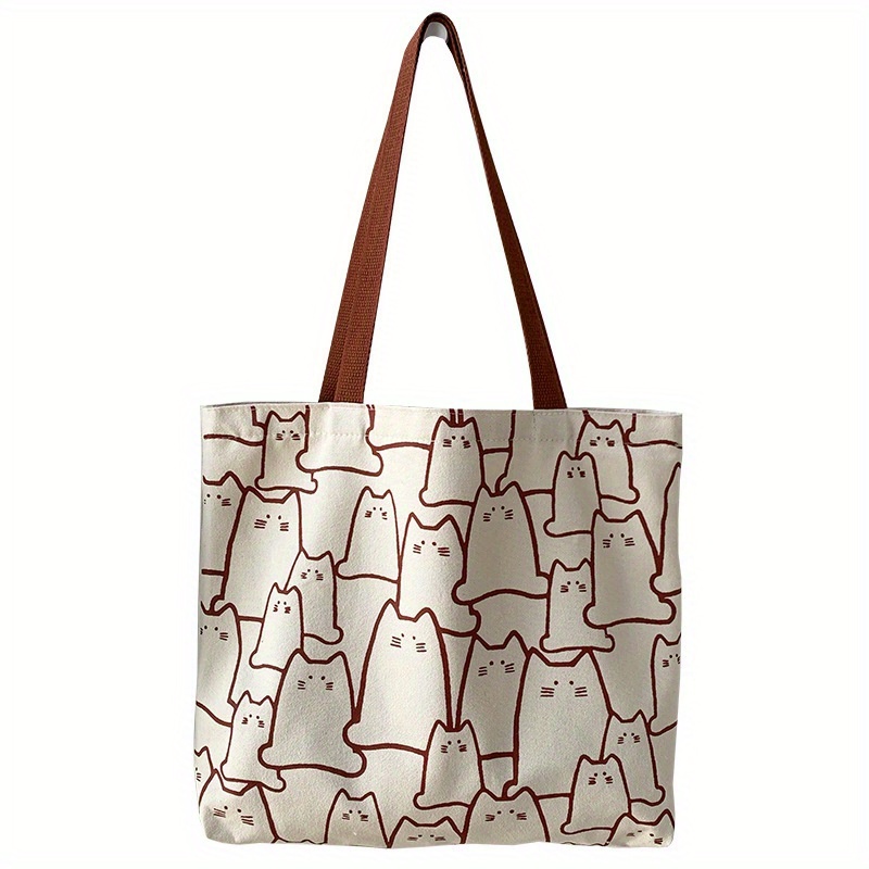 Borse di tela borsa per le donne Shopper Cute Cat Tote Bag con