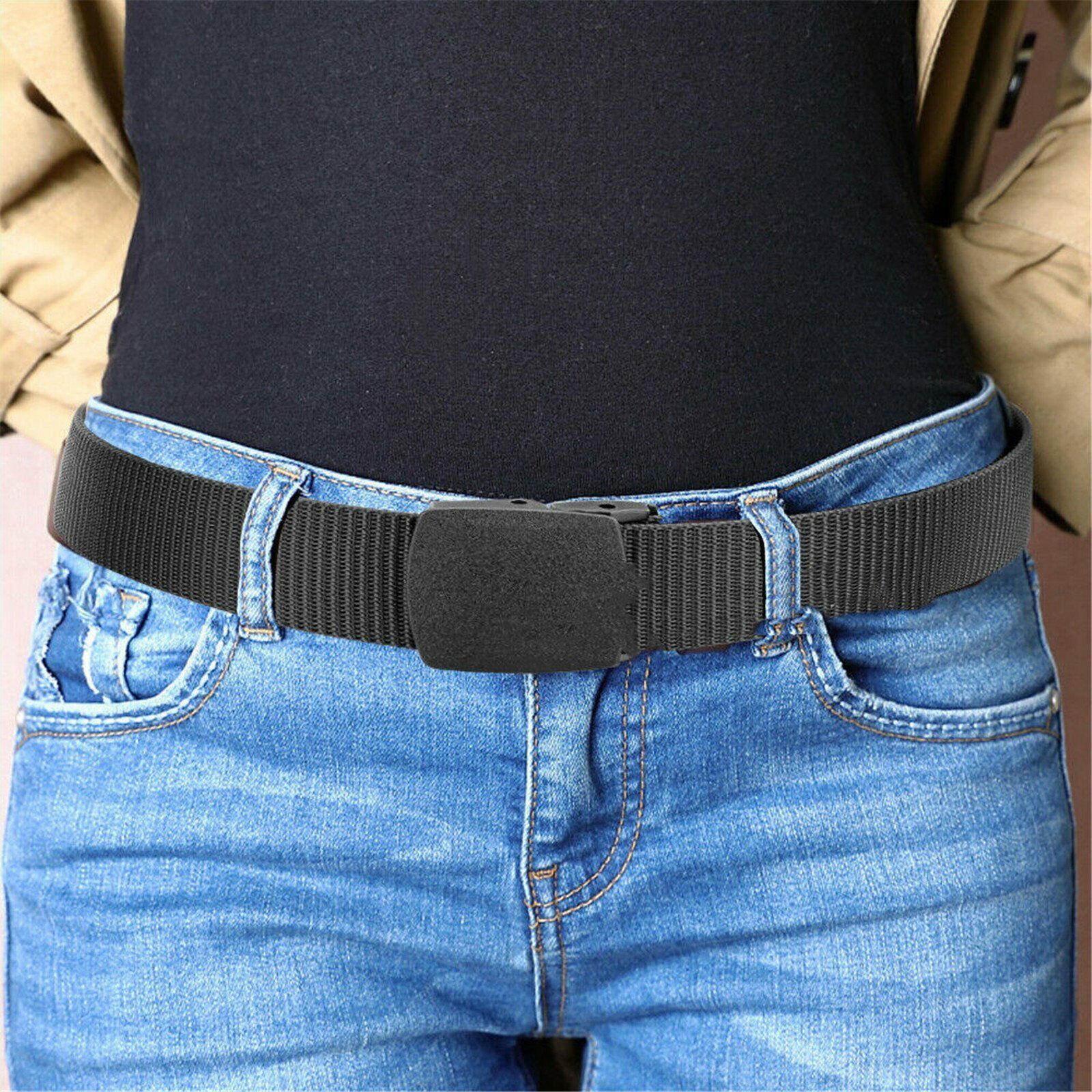 Homme Ceinture en toile extérieure, ceinture de travail à boucle en  plastique, Mode en ligne