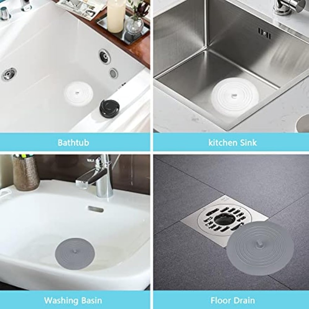 Universal Sink Stopper Silicone Bathtub Stopper,Kitchen Sink Drain Strainer