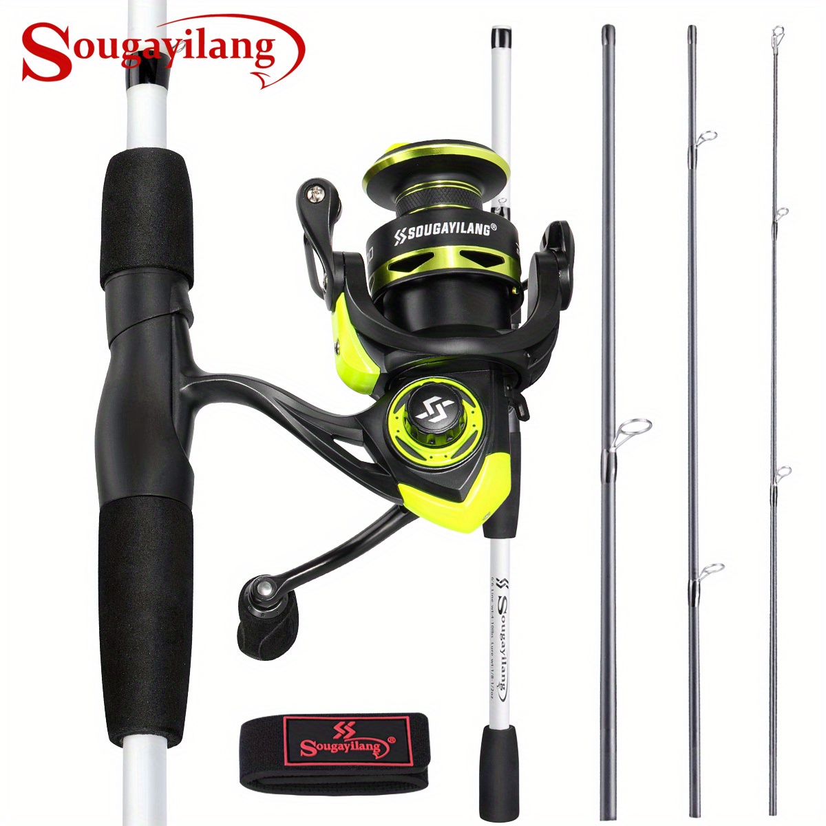 Sougayilang Fishing Rod Reel Combos Kit Include 4 Sections - Temu