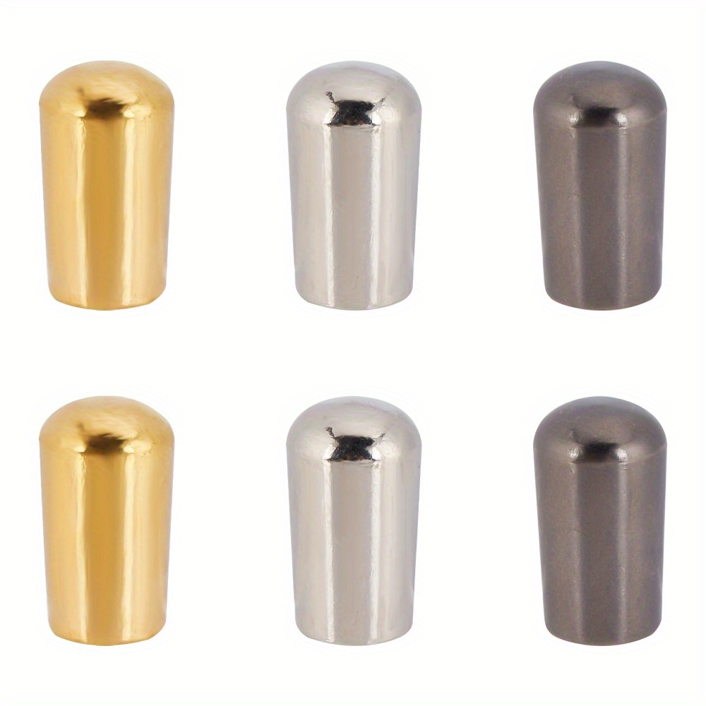 6pcs 6 Colors Brass LP Guitar 3 Way Toggle Switch Tip, 14x8mm Pickup Switch  Knob Metal Guitar Switch Tip, For LP Electric Guitar, Inner Diameter