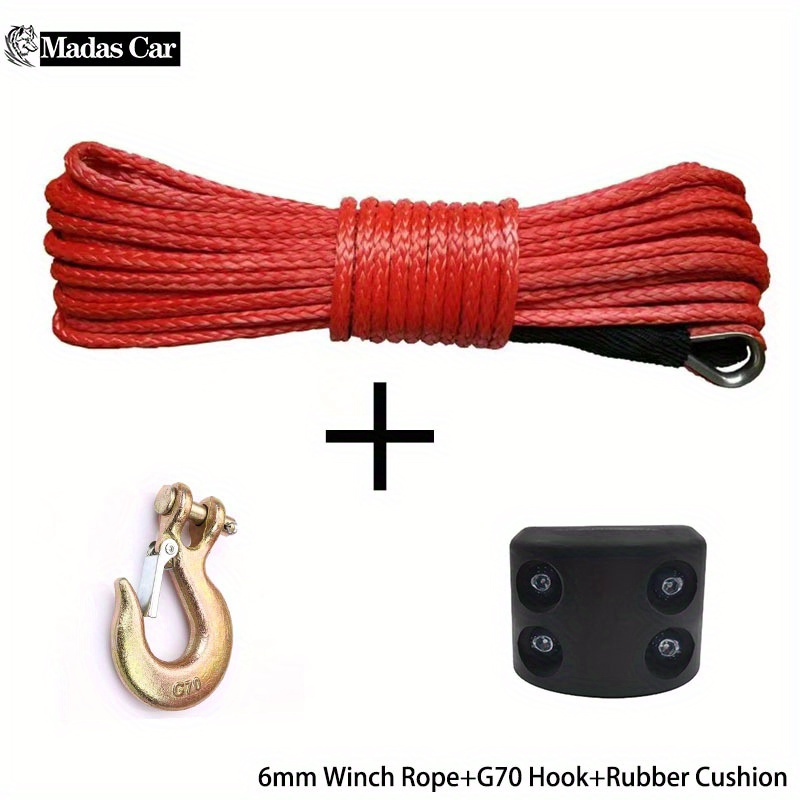 Black Rubber Cushion Winch Hook Stopper