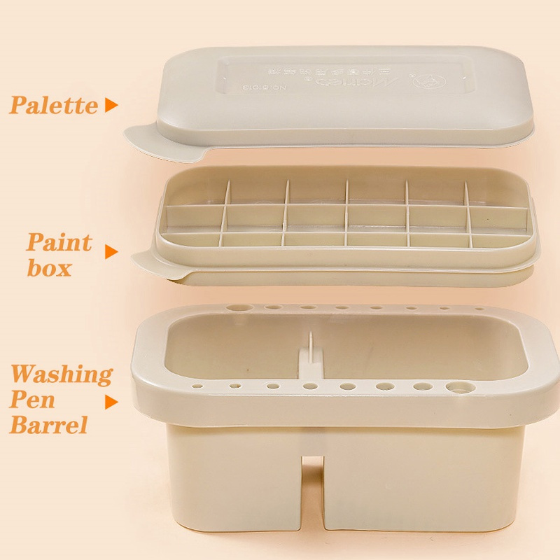 Mltifuctional Paint Brush Washer Buckets Storage Box With Palette Drying  Tool For Watercolor Oil Painting Creative