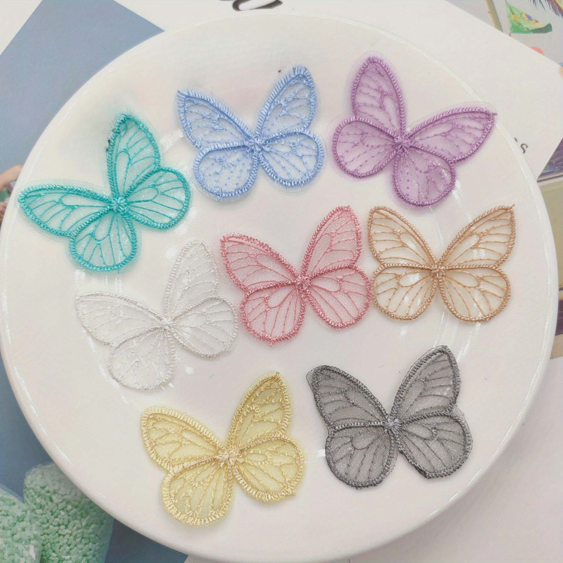 Exquisite Sequin Colorful Butterfly Embroidered Patches Sew - Temu