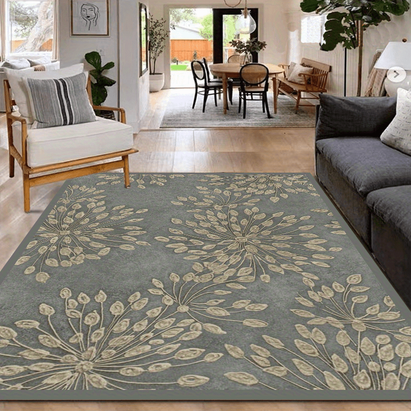 Crystal Velvet Carpet, Weight /㎡, Large Carpet For Living Room, Bedroom And  Dining Room, Bohemian Style Carpet, Easy To Clean, Machine Washable,  Non-slip And Waterproof Floor Mat, Home Decoration, Room Decoration 