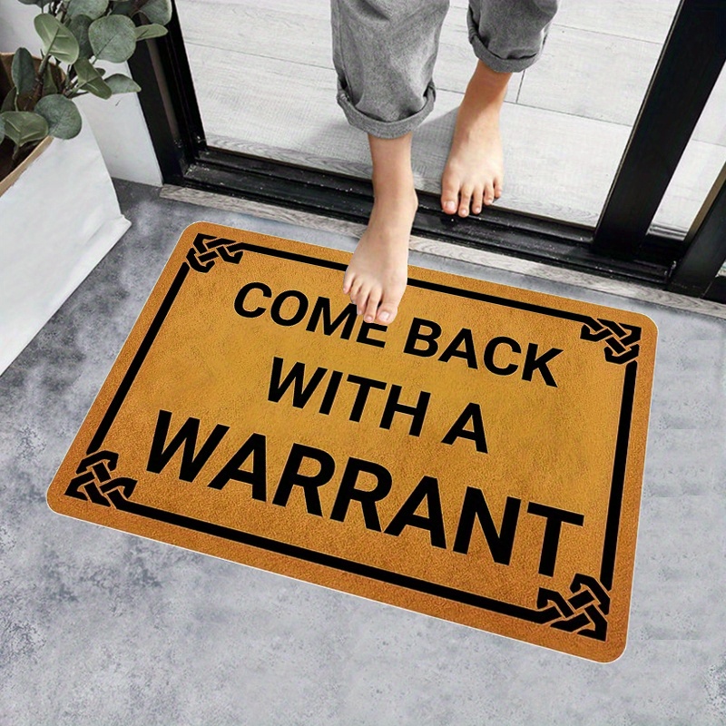 Letter Print Doormat, Non-Slip Resist Dirt Door Rugs for Entrance