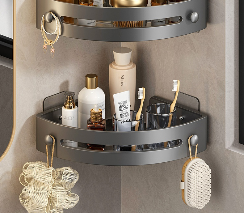 Wall Mounted Bathroom Storage Rack Punch free Bathroom - Temu