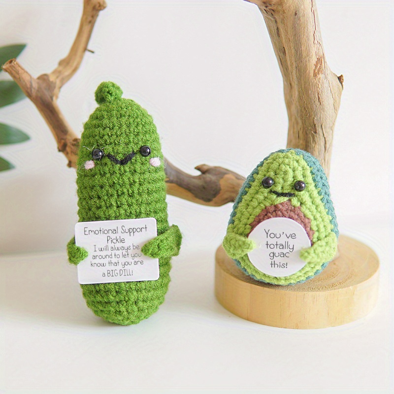  Emotional Support Crochet Fruit Doll, Handmade Crochet  Emotional Support Gift Desk Office Ornament Home Decor (Pear 2.7) : Home &  Kitchen
