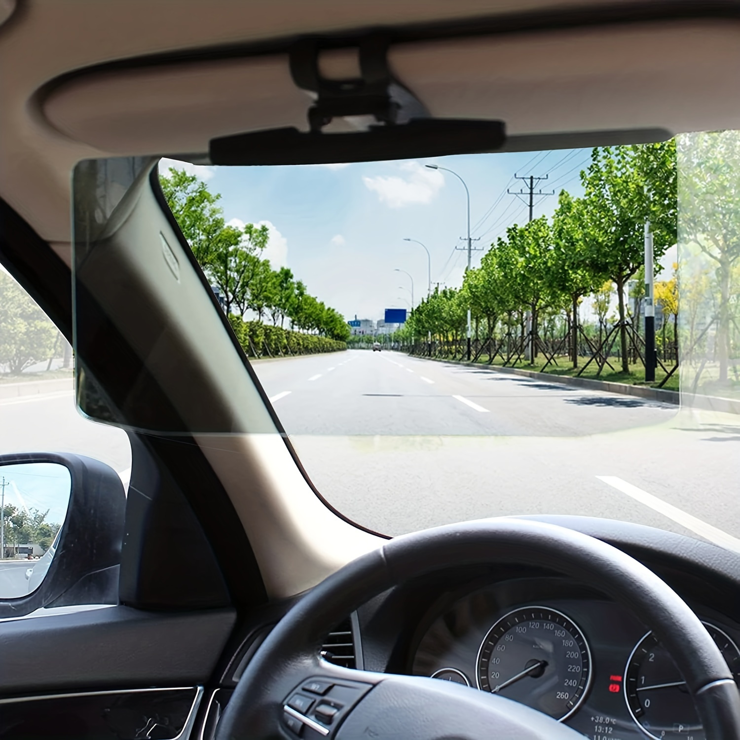  Car Visor, Day and Night Anti-Glare Visor, 2 in 1 Automobile Sun  Anti-UV Block Visor, Non Glare Anti-Dazzle Sunshade Mirror Goggles Shield  for Driving Goggles : Automotive