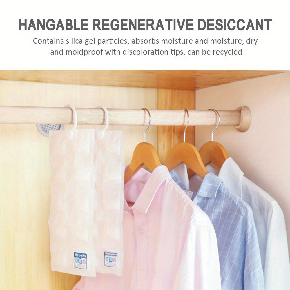 Hanging Wardrobe Closet Cabinet Moisture Hanging Bag Wardrobe Dehumidifier  Drying Agent Hygroscopic Anti-Mold Desiccant Bags