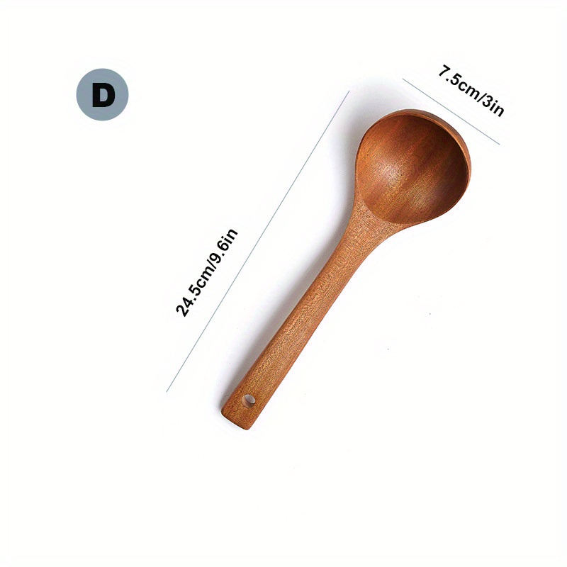 Utensilios de madera para cocinar, cucharas de madera de mango largo  inclinado de cola larga, juego …Ver más Utensilios de madera para cocinar