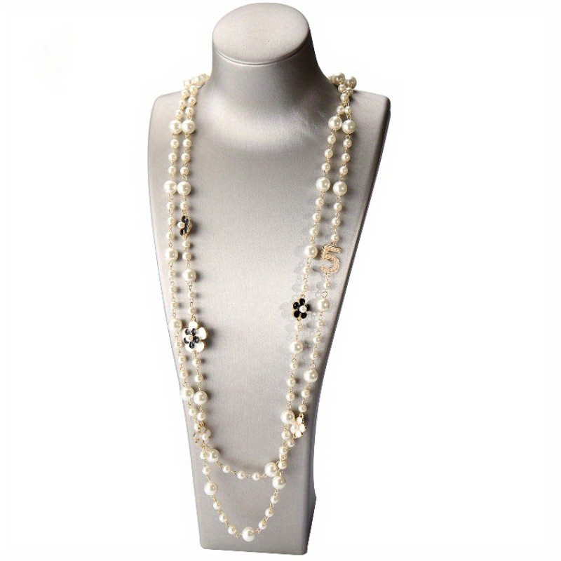 Baroque Style Three Row Faux Pearl Chunky Chain Necklace - Temu Republic of  Korea