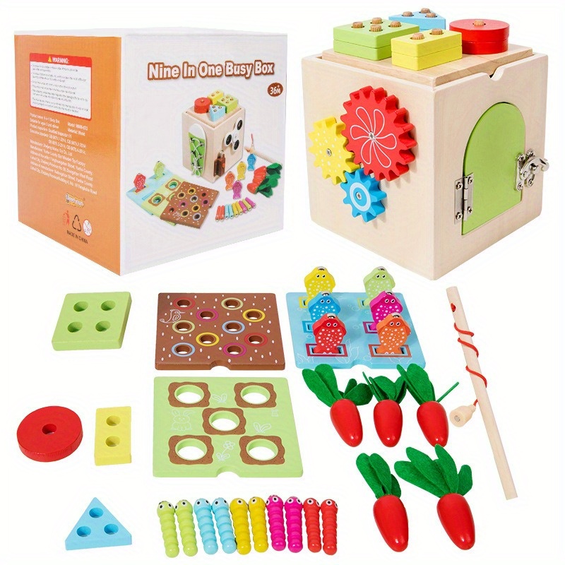 Juguetes Montessori para niñas y niños de 1, 2, 3, 4, 5 años, clasificación  de madera, piedras de equilibrio, bloques de construcción, juguetes para