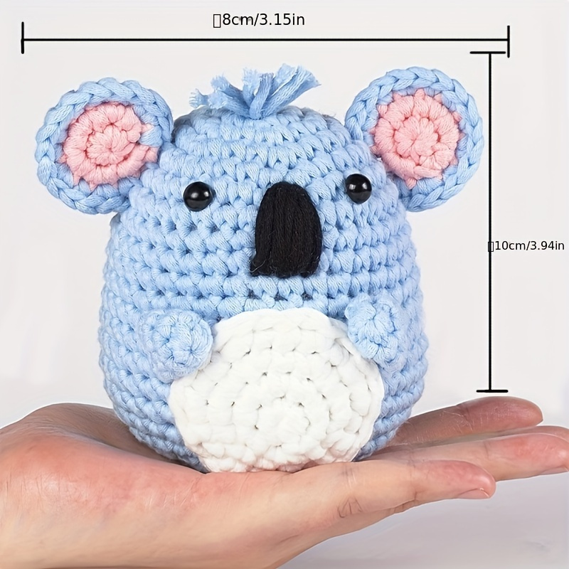 1PCS DIY Koala Animal Crochet Kit for Beginners Knitted Animal kit