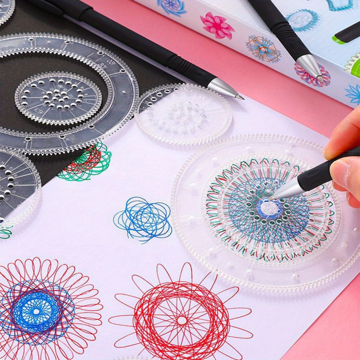 27pcs/set Spirograph Paint Coloring Accessories Spiral Designs