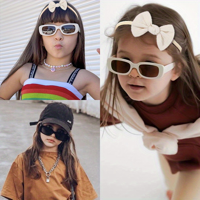 Children's Sunglasses & Headband Set, Cute Bow Headbands & Anti