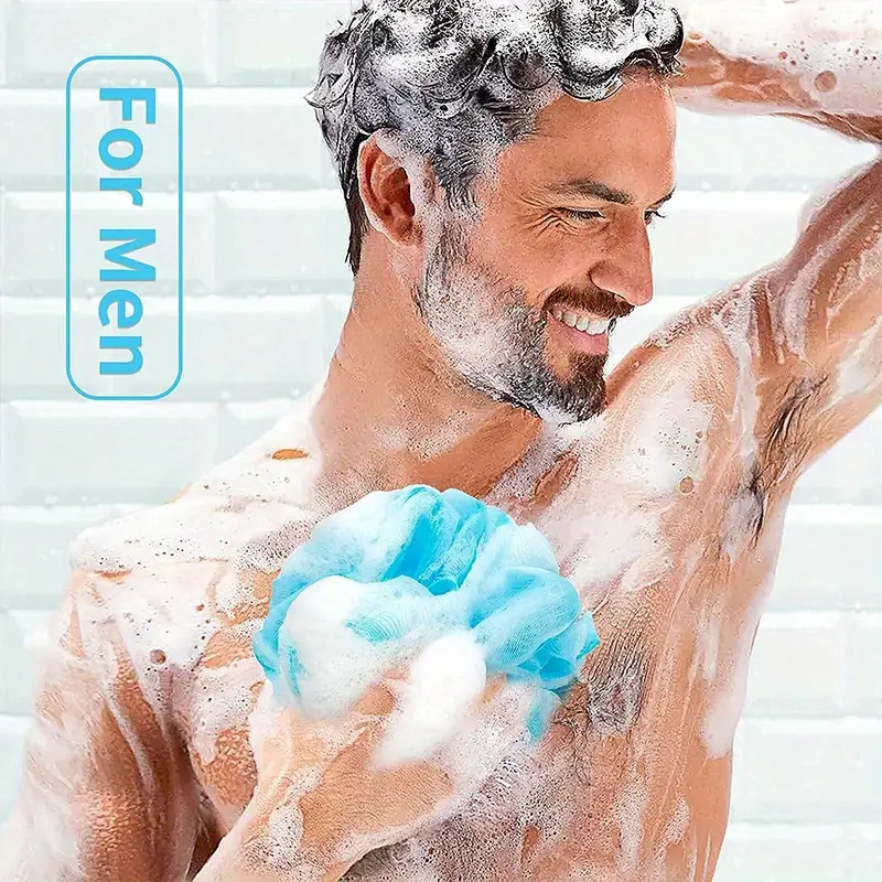 Bath Shower Sponge Body Back Scrubber Soft Mesh Shower Puffs - Temu