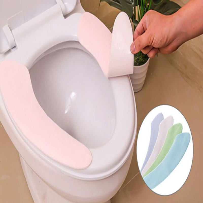 ABATTANT WC,5--Siège de toilette en peluche chaude réutilisable, 1
