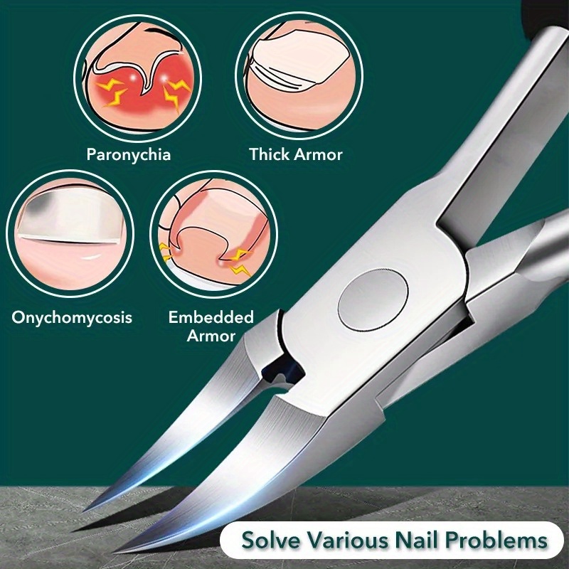 1Pcs Thick Toenail Trimmer Clipper Stainless Steel Professional Paronychia  Ingrown Nail Cutter Manicure Foot Care Pedicure