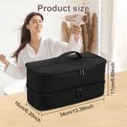 1pc double layer travel carrying case splashproof oxford travel case with wide handle portable travel storage organizer bag aesthetic room decor home decor kitchen accessories bathroom decor bedroom decor