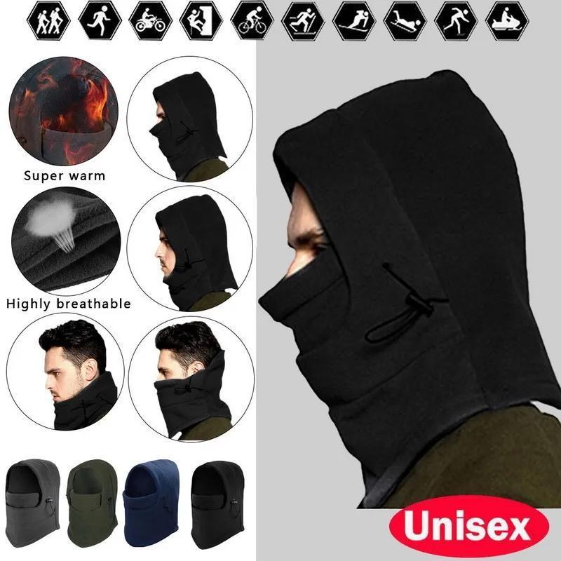 1pc Waterproof Thermal Fleece Balaclava Hat Hooded Neck Warmer Hiking Scarves For Hiking, Ideal choice for Gifts details 0