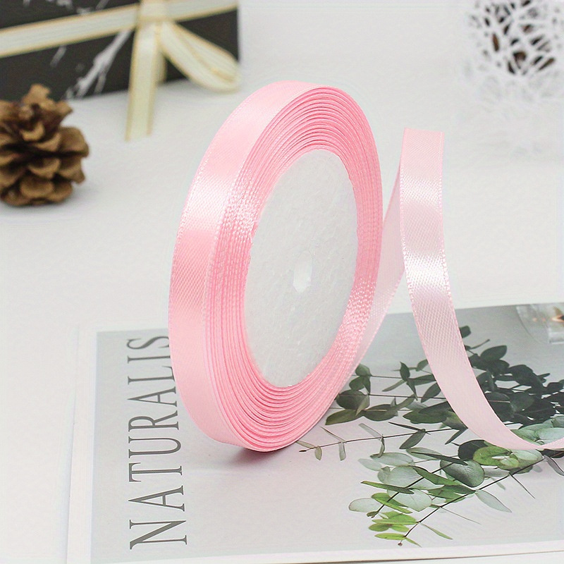 Solid Color Double Faced Pink Satin Ribbon 5/8 X 25 Yards, Ribbons Perfect  for Crafts, Wedding Decor, Bow Making, Sewing, Gift Package Wrapping and