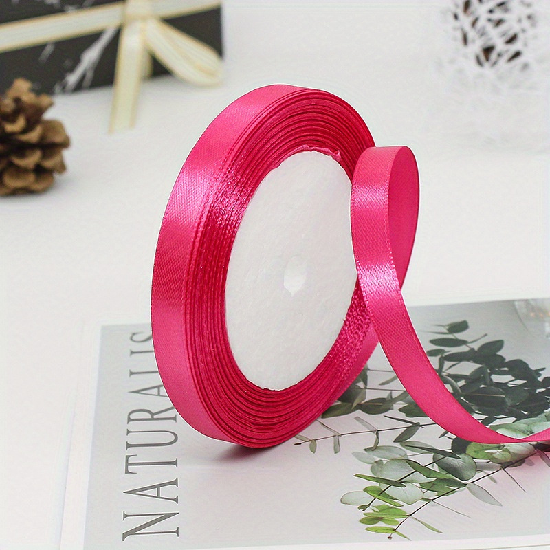 Set of 5 Ribbons-pink Collection 25 Yards/each 1/4 Wide 6mm Silver Edged Satin  Ribbons-gift Packing-christmas Decoration 