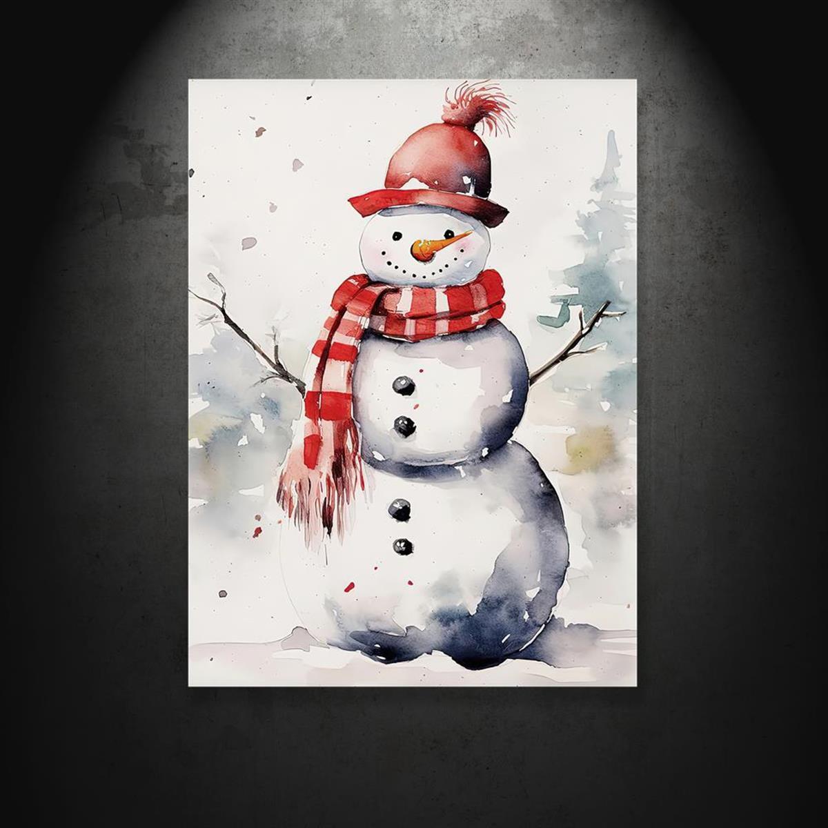 Canvas Poster Modern Art Christmas Snowman Decorative Temu Canada