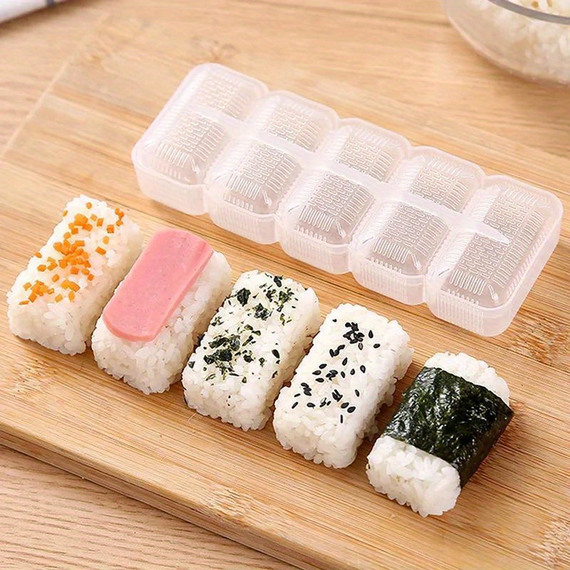 1 set Sushi Mold Non Stick Rectangular Sushi Maker Mold DIY Sushi Rice Ball  Kitchen Musubi Maker Onigiri Press Mold Tools Sushi Rectangular Maker