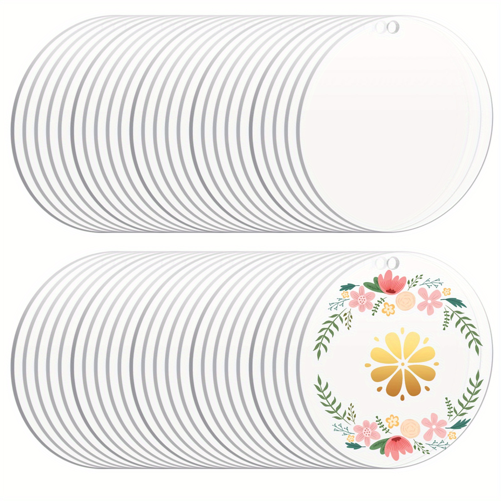Plaque circulaire transparente en acrylique, plaque ronde pour gâteau,  ornement, artisanat, porte-sous-verres en plastique, panneau - AliExpress