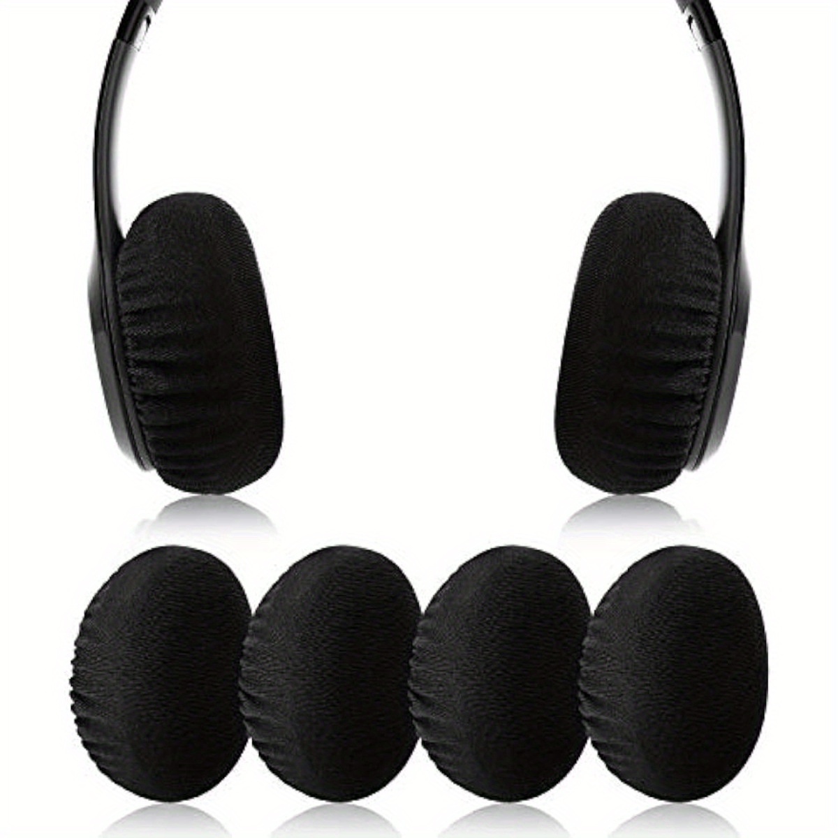 Funda para diadema, auriculares de algodón negro, auriculares, diadema,  cojín, protector para la cab Ticfox