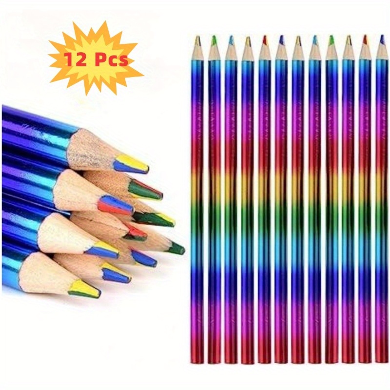 rainbow-pencils with 4-coloured lead