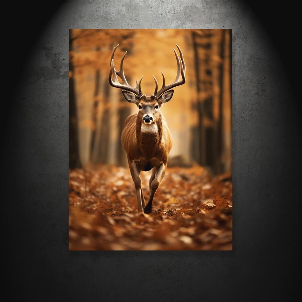  Cautious Crossing - Whitetails Canvas Wall Art Print, Deer  Artwork: Posters & Prints