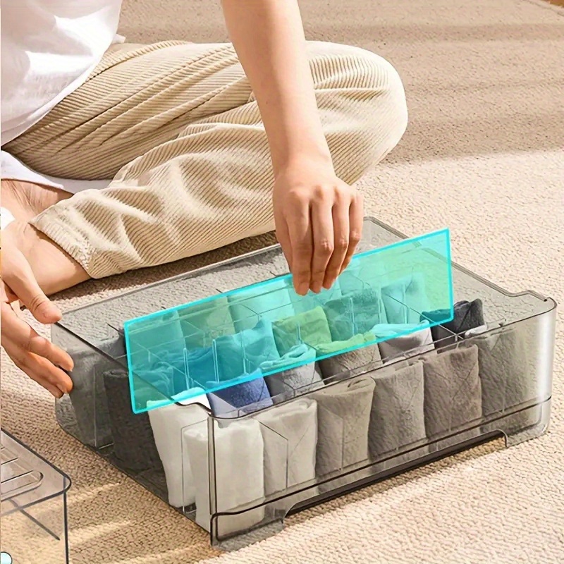 Underwear Drawer Storage Box Plastic Stackable Sorting - Temu