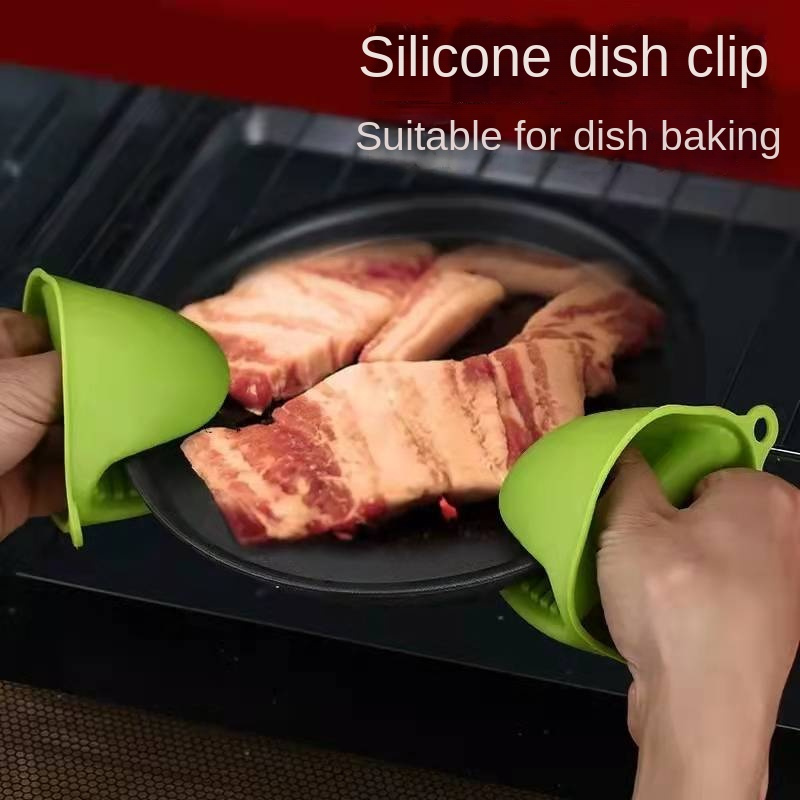 Silicone Pot Holders Silicone Hand Clip Solid Color Handle - Temu