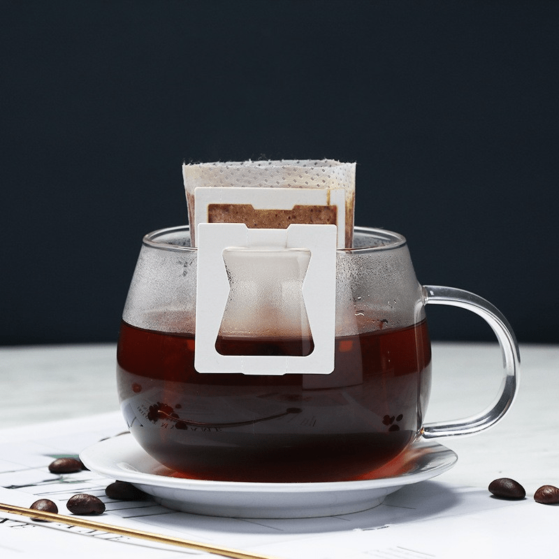 

50pcs Thickened Hanging Ear Coffee Filter Paper For Hand Drip And Pour Over, With Improved Permeability