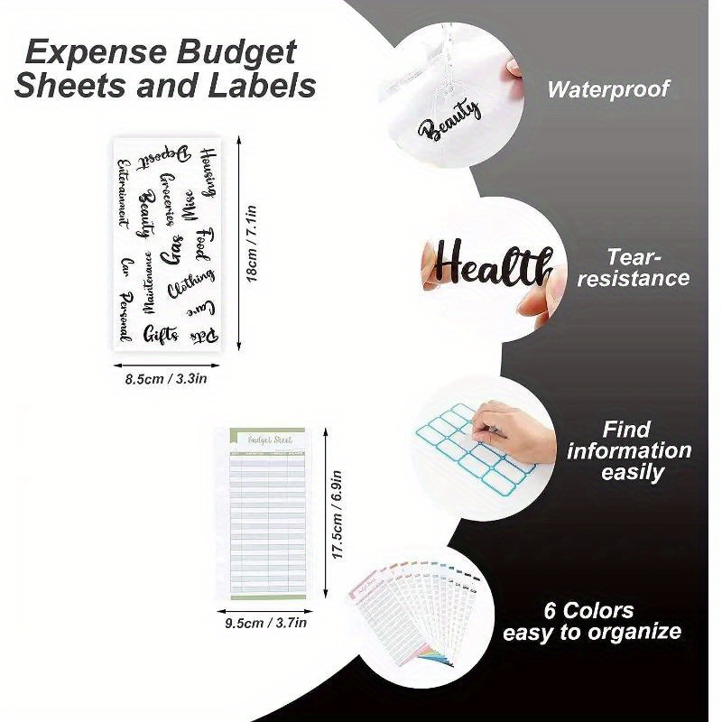 1 Sobre Y Hojas De Gastos Para Presupuestar Y Ahorrar Dinero, Organizador  De Dinero En Efectivo Con Etiquetas De Categoría, Carpeta De Ahorros Con  Sobre Y Billetera Para Dinero En Efectivo
