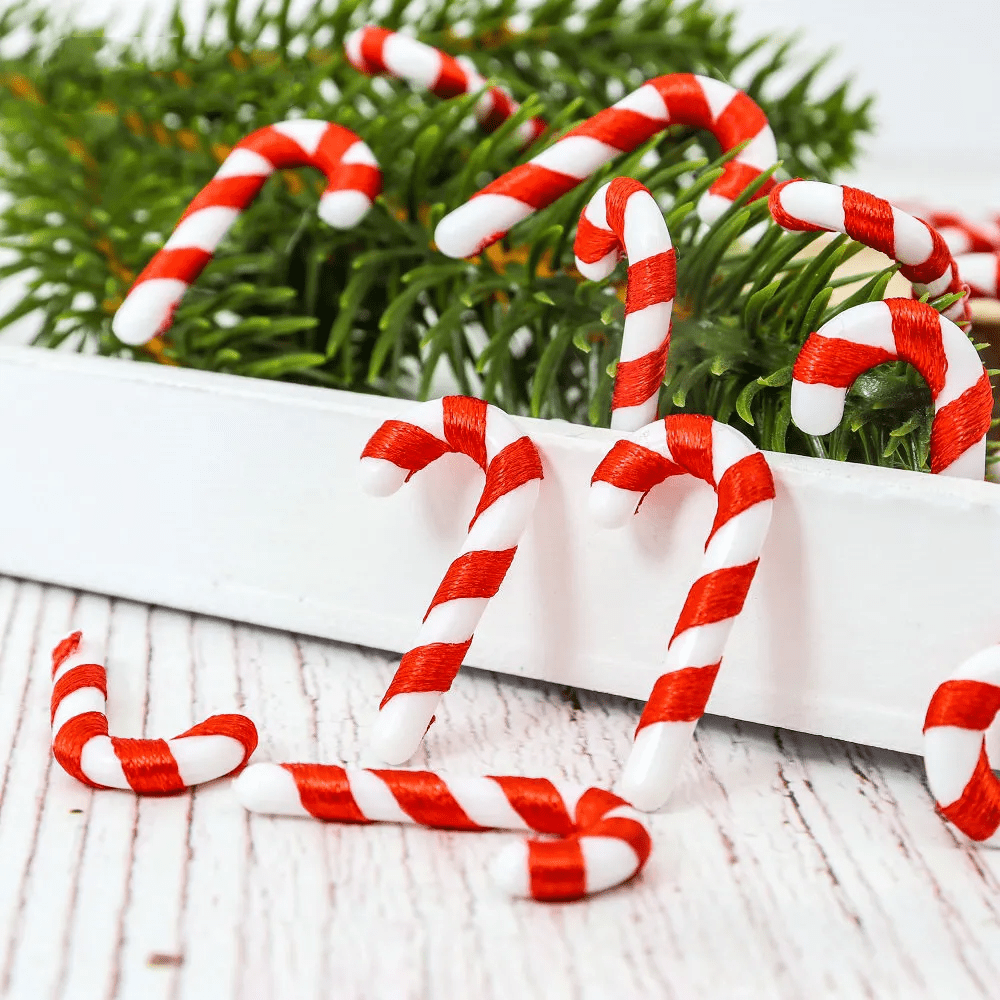 Décoration canne en bonbon grande Noël rouge blanc