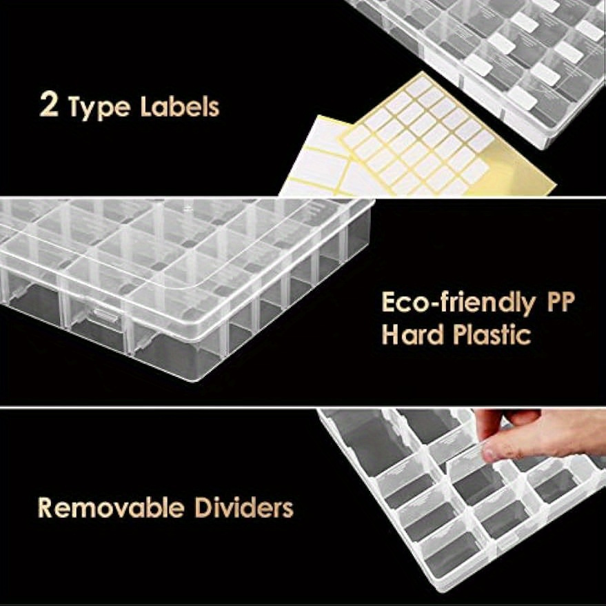 Transparent Bead Organizer Box With Removable Compartments Pp 36