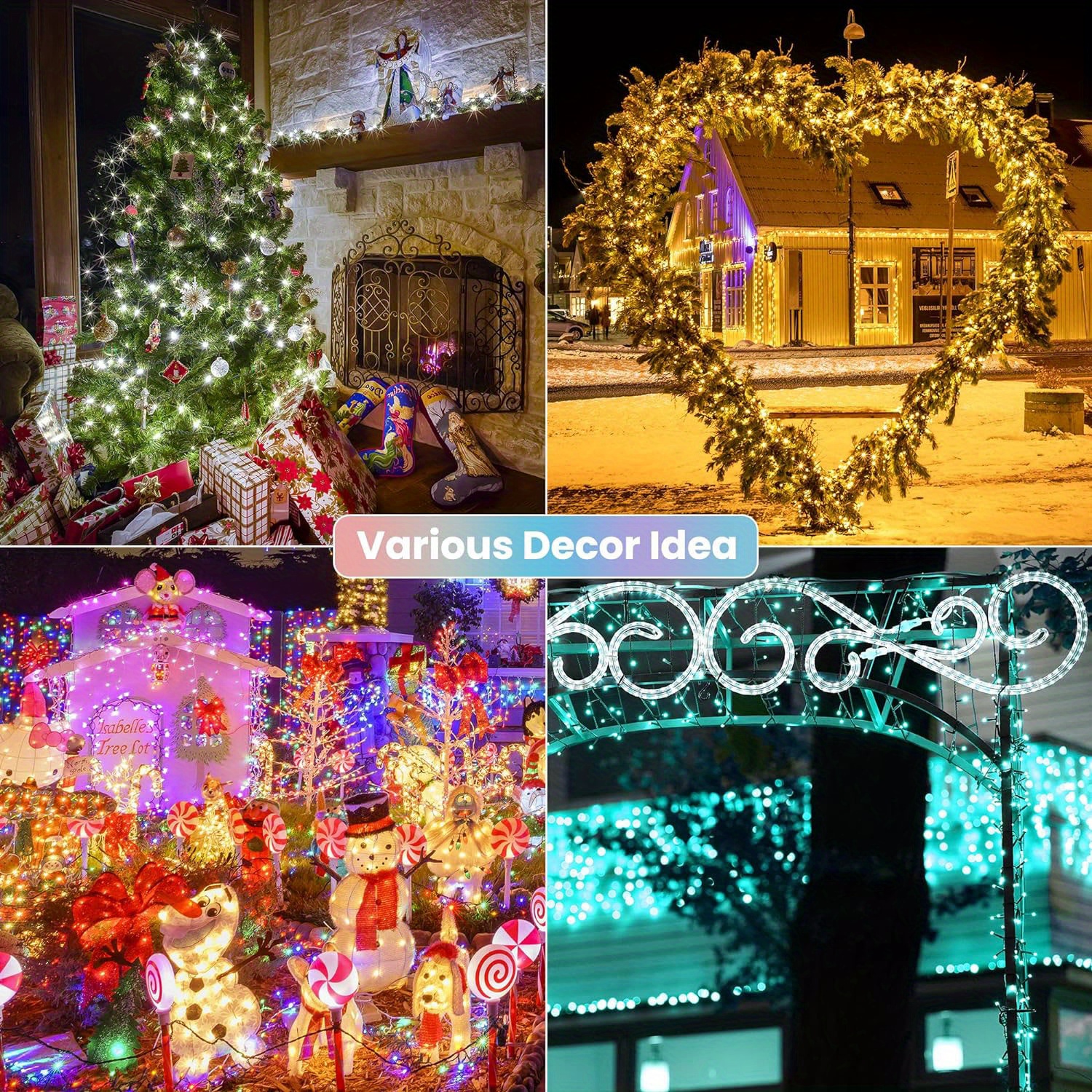 1 Paquete Luces Led Coloridas Árbol Navidad 100 Led/130 - Temu