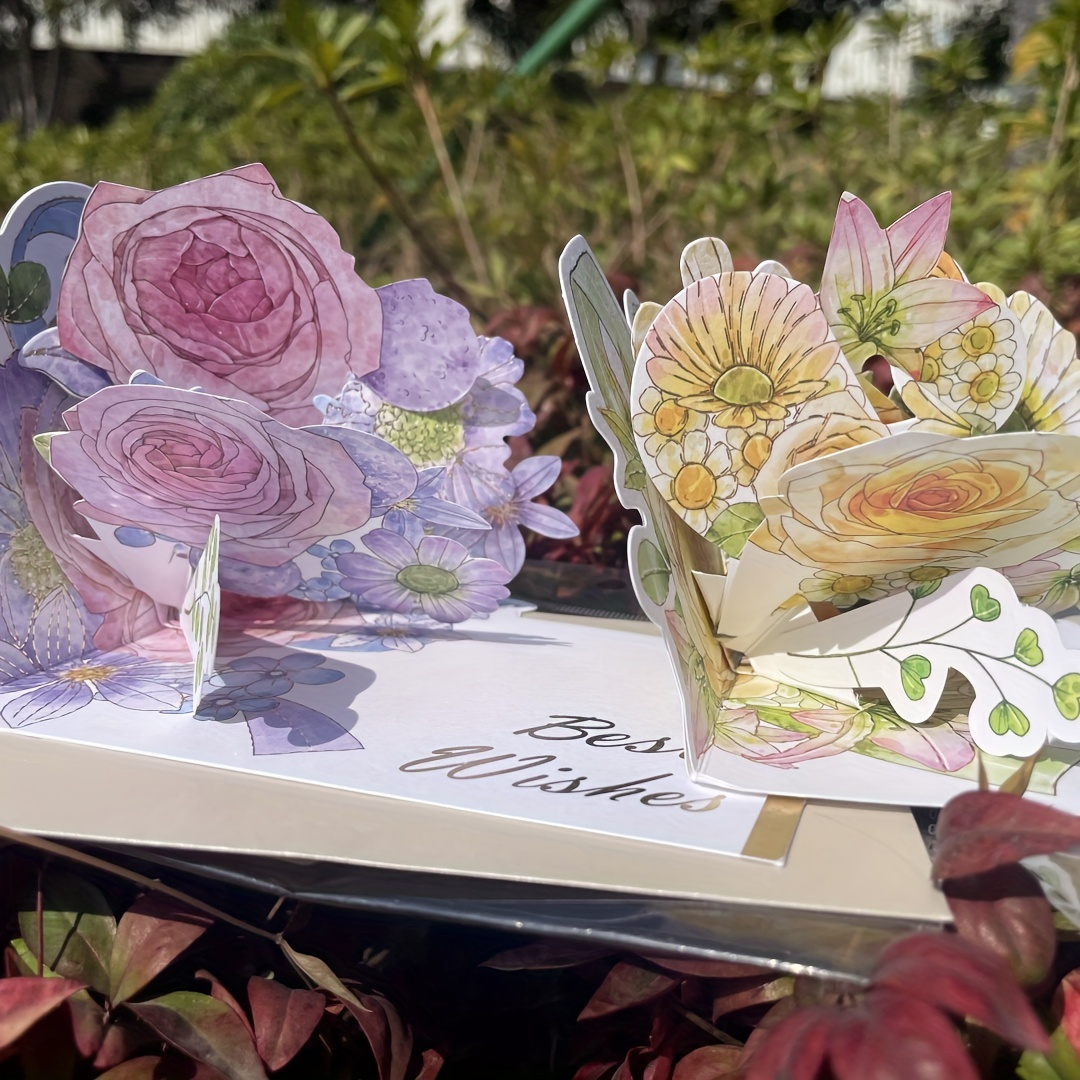 Invitación Kraft Plegada para Flores - Tarjetas Kraft