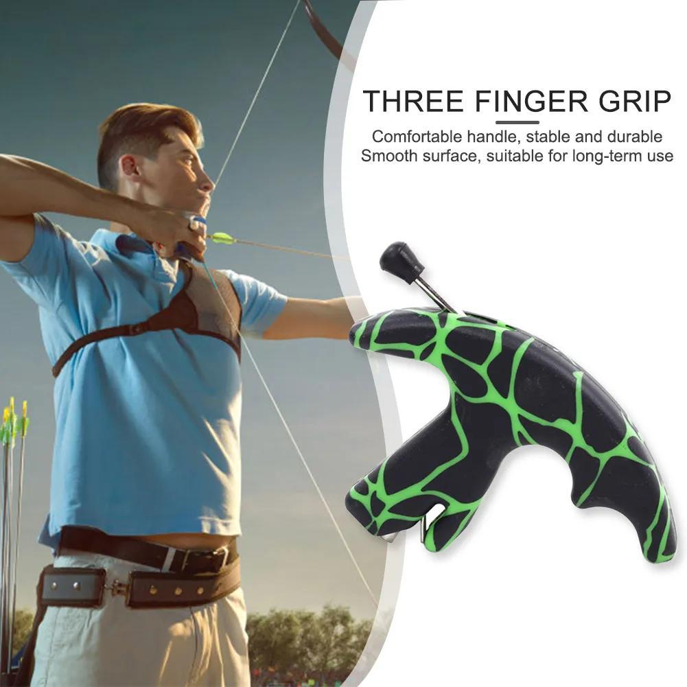 Three-Finger Thumb Caliper Grip Release Aid for Archery Practice And Outdoor Hunting Support