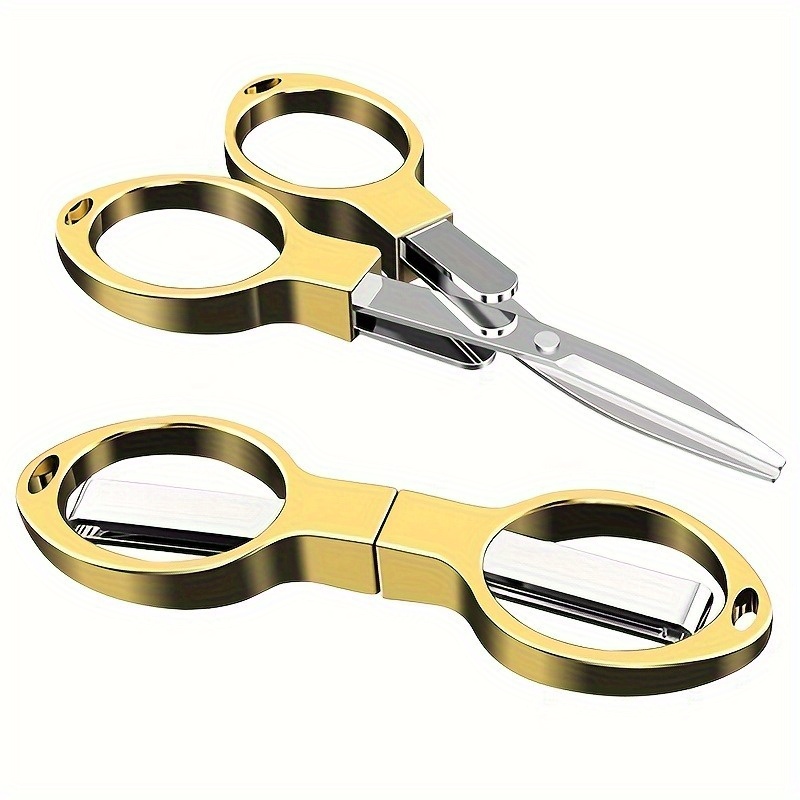 Edc Stainless Steel Folding Scissors Pocket Travel Small Cutter Crafts  Sharp Blade Emergency Silver - Scissors - AliExpress