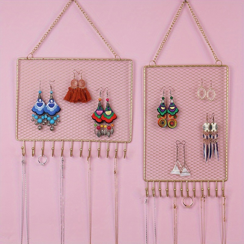 Soporte de exhibición de joyas, estante de almacenamiento de joyas, aretes  colgantes, soporte creativo para collares, aretes, soporte de joyería