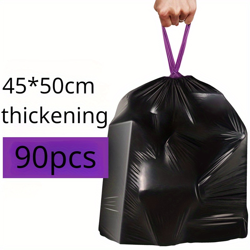 Drawstring Garbage Bag, Thickened Disposable Garbage Bag, Automatic Closure Trash  Bag, Household Drawstring Waste Bag, Rubbish Bag, Multipurpose Plastic Bag,  For Home, Office, Cleaning Supplies, Household Gadgets, Ready For School -  Temu