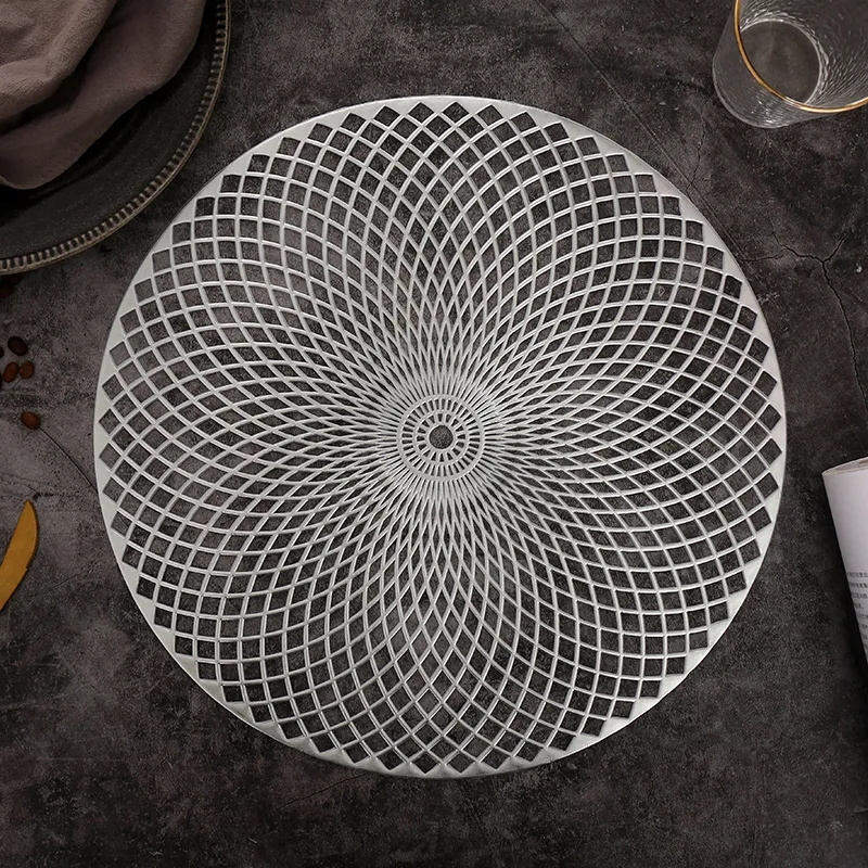 Round Plastic Placemat Leaf Shaped Pvc Dining Table Mat - Temu